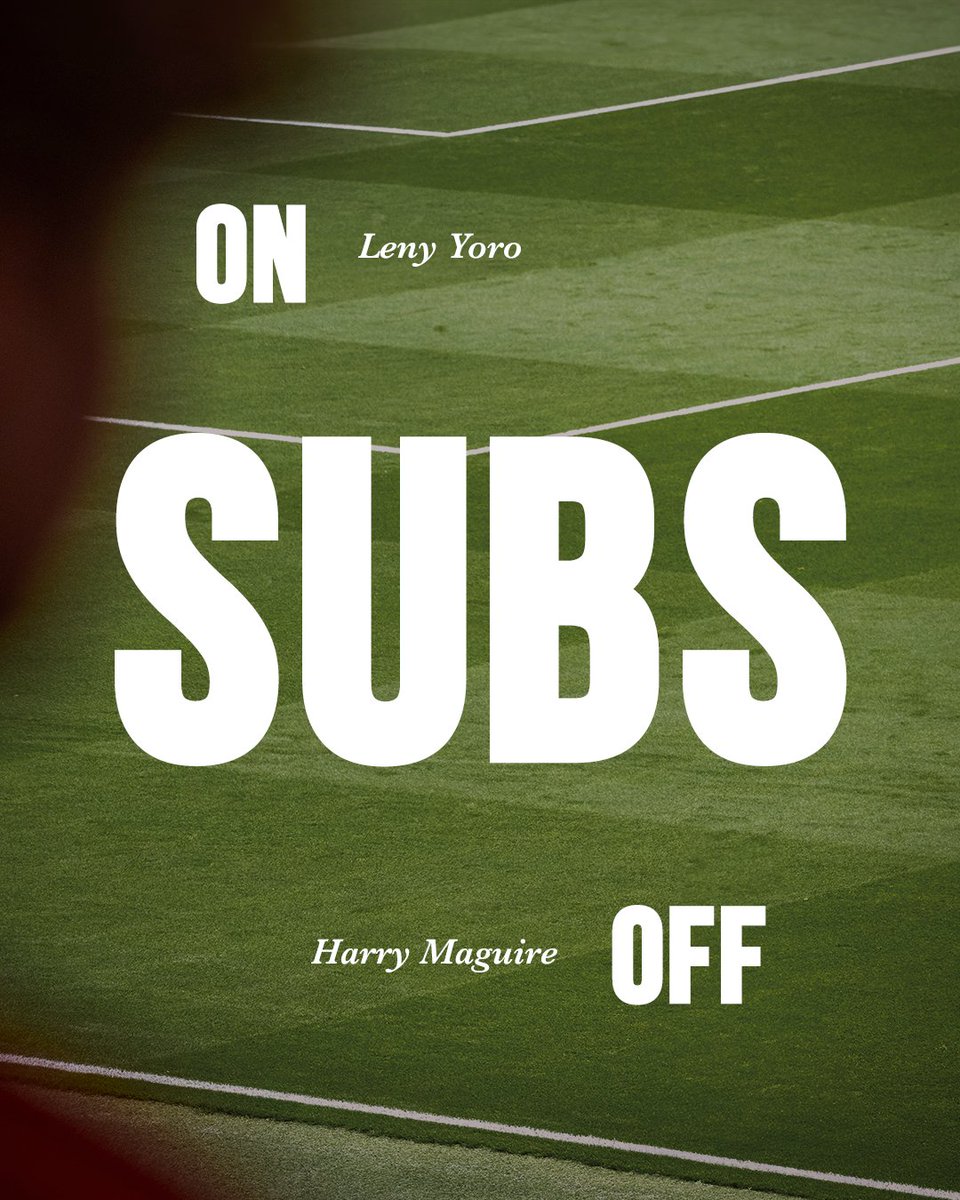 Manchester United (@manutd) on Twitter photo Fantastic display, <a href="/HarryMaguire93/">Harry Maguire</a> 💪
Our no.5 makes way for @Leny_Yoro in extra time.
#MUFC || #FACup Fantastic display, <a href="/HarryMaguire93/">Harry Maguire</a> 💪
Our no.5 makes way for @Leny_Yoro in extra time.
#MUFC || #FACup