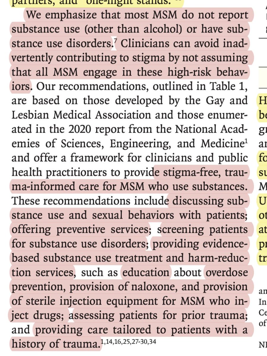 Recomendaciones para tener una consulta libre de estigma y discriminación, tomando en cuenta la posible historia de trauma en la psicobiografía de pacientes que pertenecen a un grupo muy heterogéneo de hombres que tienen sexo con hombres y consumen sustancias lícitas e ilícitas.