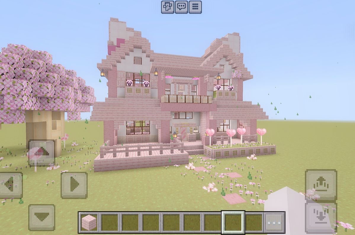 piinkimi_'s tweet image. minecraft kitty house