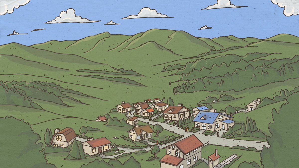 Thetoyamo's tweet photo. Between the relentless embrace of mountains and the watchful gaze of the forest, a village came to life… 

The cozy storytelling art game with a bunch of puzzle game. 
#gamedev #game #indiegame https://t.co/MEHt2OQtSU