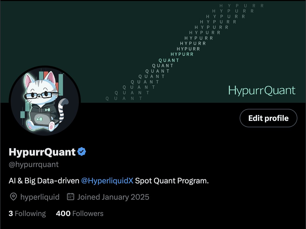 hypurrquant's tweet image. We finally hit 400 followers.
#HypurrQuant