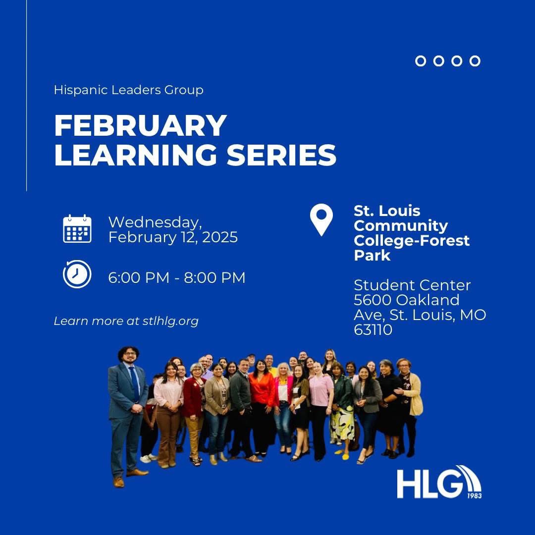 We’re exactly one month away from our February Learning Series! Make sure to RSVP for the FREE registration: app.betterunite.com/hlgfebruary2025

Make sure to join us! 

🗓️: Wednesday, February 12th, 2025 from 6PM-8PM
📍: St. Louis Community College- Forest Park Student Center
⏰: 6PM-8PM