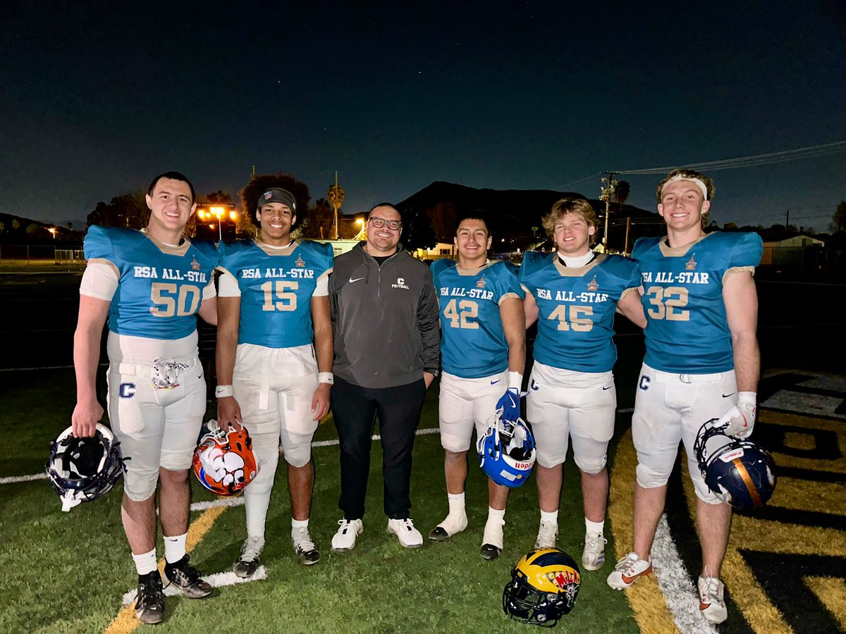 Honored and humbled to have had the privilege of coaching this incredible group of linebackers in the Riverside-San Bernardino all-star game! Got the W (47-10) and had a lot of fun along the way.
