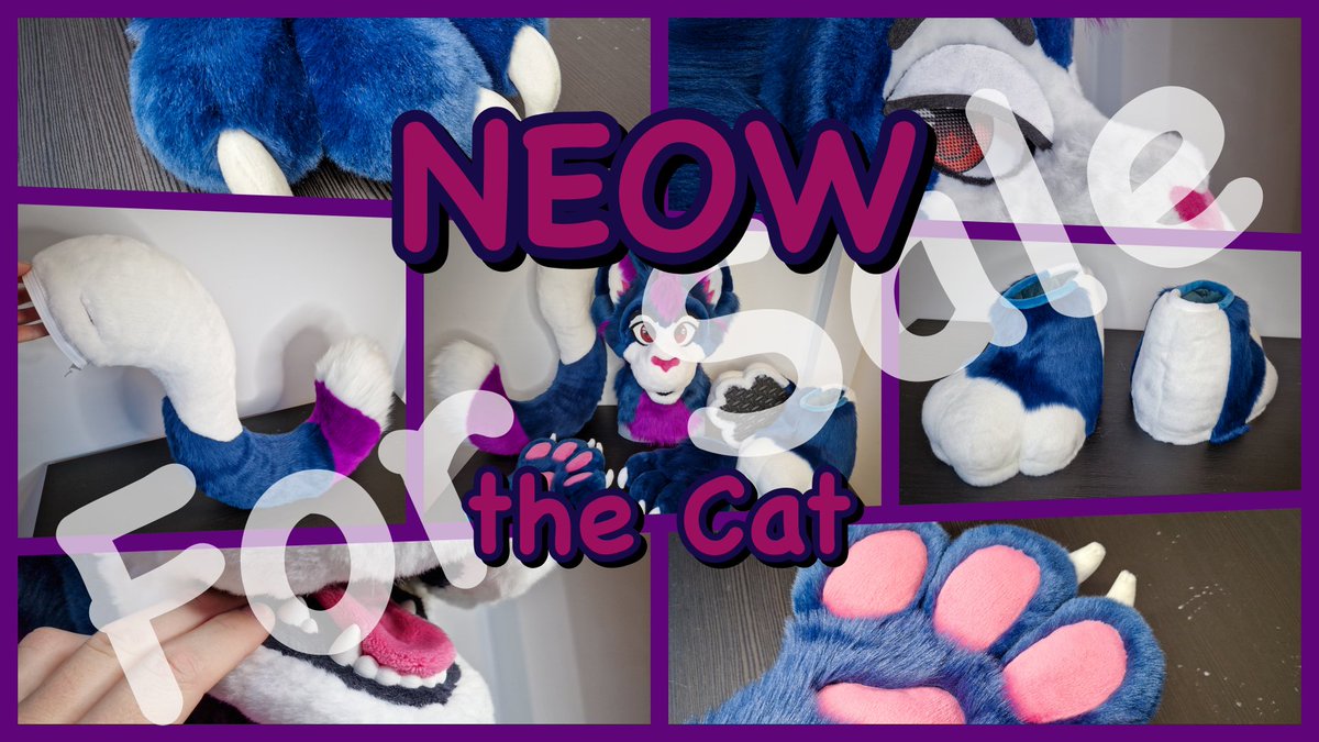 FURSUIT FOR SALE ‼️

Did you really think I need so many Fursuits? 😛
I'm selling Neow the Cat, this suit was always ment to be a premade to sell.

It's a full Partial suit that features Head, Handpaws, outdoor Feetpaws and Tail

Link to TheDealersDen can be found in my Linktree!