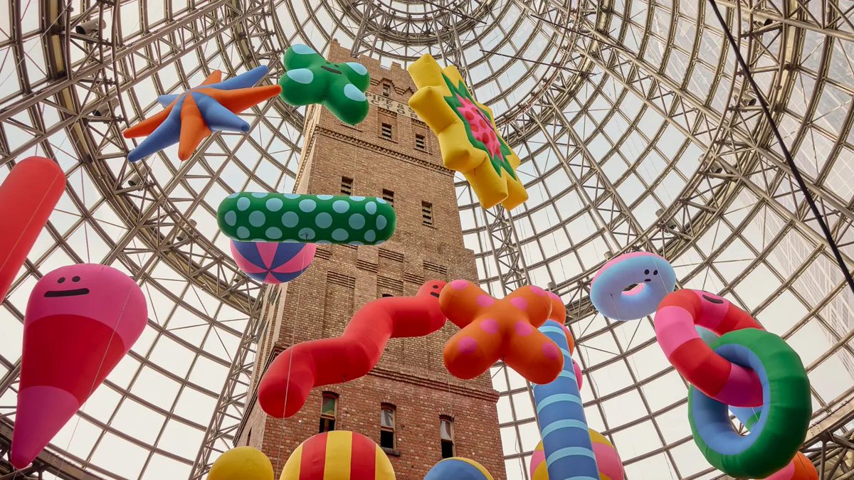 AndyFidel_'s tweet image. Cosmos: A playful, cosmic installation lighting up Melbourne Central’s MC Cone melbournecentral.com.au/blog/artloop/n… 

#immersivedesign
