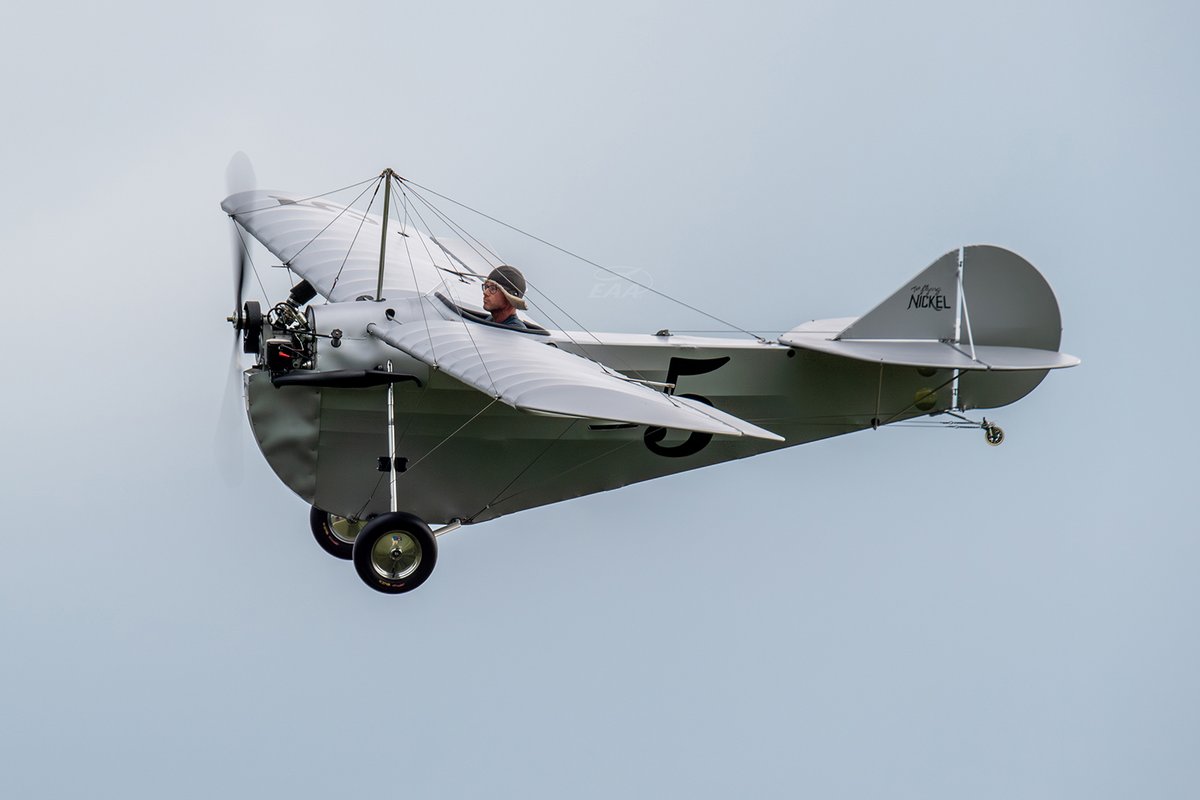 EAA's tweet image. Introducing the Flying Nickel, Scott Stoinoff’s one-off ultralight that perfectly blends vintage flair with ultralight simplicity. Scott calls it the best ultralight he’s ever flown, and it’s easy to see why.

📸 Jim Busha

#Aviation #Avgeek #Ultralight #AviationLovers