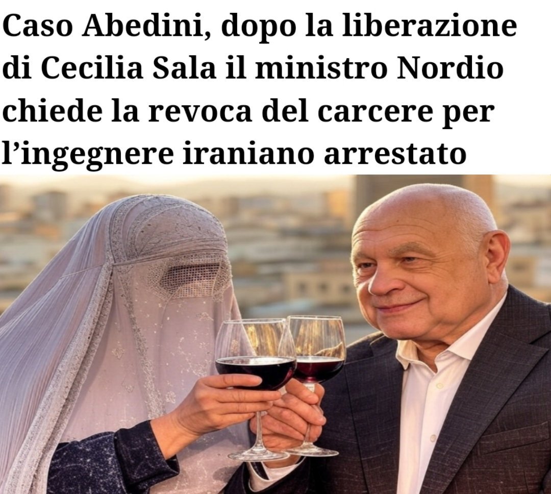 allenatorebis's tweet photo. Il grande SUCCESSO della #Meloni lo capiamo oggi:
#Nordio ha chiesto la revoca dell'arresto di #Abedini!!!
E adesso come la mettiamo carissimi #meloniidioti?
Non dicevate che non c'era stato alcun #Scambio di prigionieri e che Madan Patacca era troppo forte? https://t.co/xI6YHzo0C7