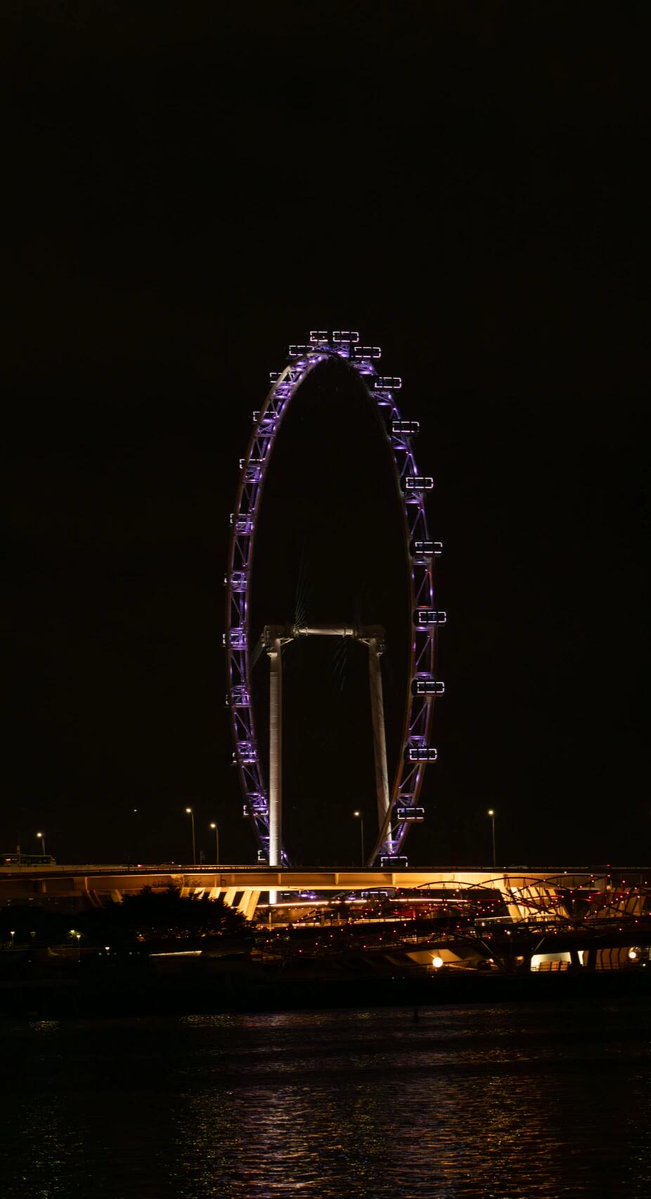 Beautiful Ferris wheel. Beautiful night scenery