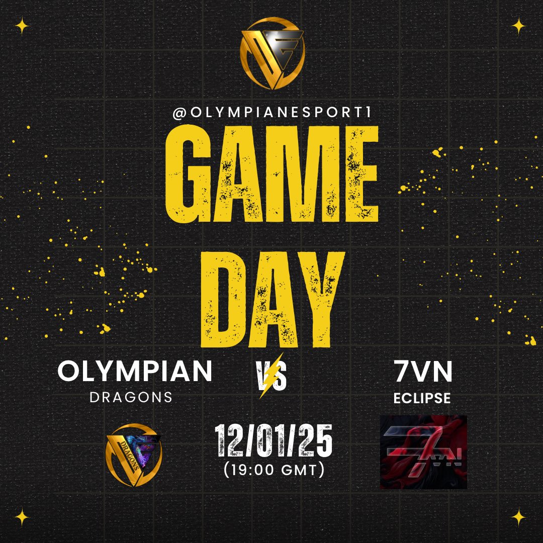📣GAME DAY📣

Olympian Dragons takes on 7VN Eclipse TONIGHT!

🎮- Div 7 @XP_Europe
⏰- 7:00 PM

🔱- <a href="/Rowland1717/">Rowland</a>
🔱- <a href="/scryptz1/">Pablo Scryptzobar</a>
🔱- <a href="/officialLJW1/">Official</a>
🔱- <a href="/ICP44x/">Rancid</a>