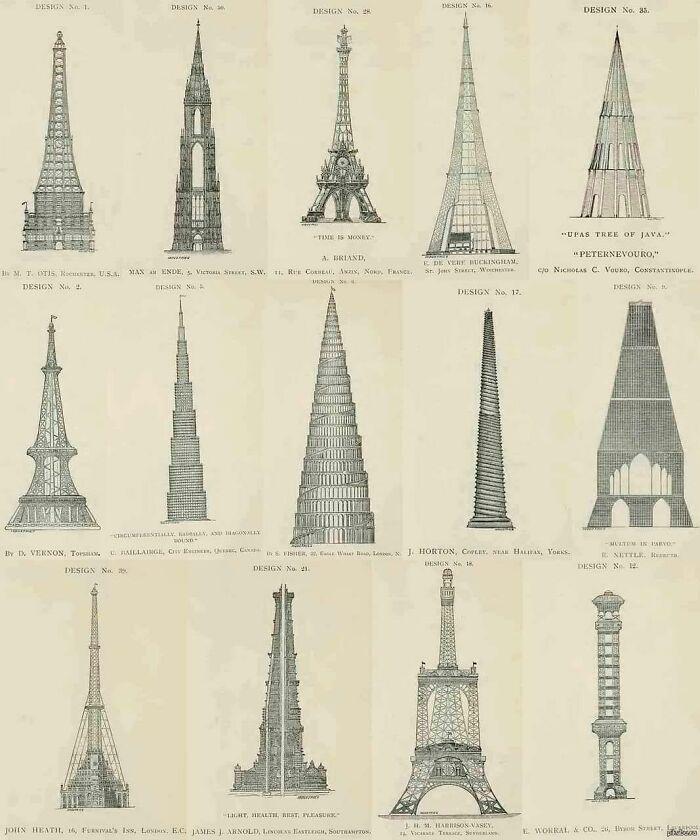 Just found out the Rejected Designs For The Eiffel Tower
