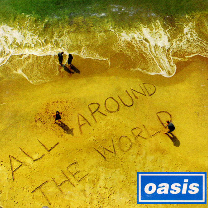 Oasis - All Around The World, released on this day 1998.
A Microdot sleeve - shot on Bournemouth Beach. I chose Bournemouth because my team, Wigan Athletic, were playing there that weekend! (We lost!!).