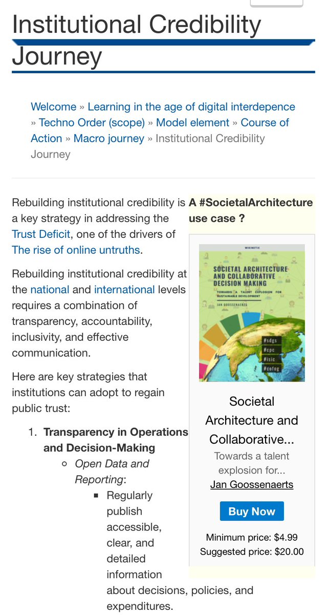 Coping with the #TrustDeficit?

The Institutional Credibility Journey (in the ens.wiki) ens.wiki/item:journey-i…