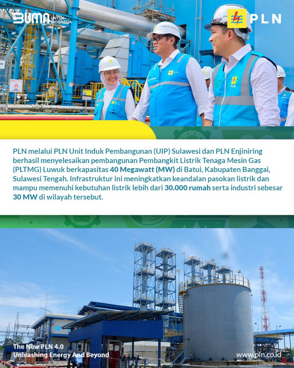 Sopian_xone's tweet photo. Sulawesi Tengah makin terang dengan hadirnya PLTMG Luwuk 40 MW dari PLN
#PLNuntukIndonesia https://t.co/VGJQLt5TMt