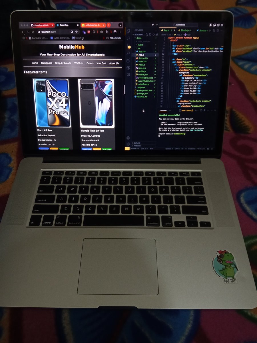 ayush_maan_'s tweet image. Learning while building project is the best way to learn.
As soon I get forward in any topic, I implement in the project & it get's more interesting.
Currently making an online mobile shop.
#WebDevelopment #webdevlopers #React #javascript #Project #LearnInPublic #buildinpublic