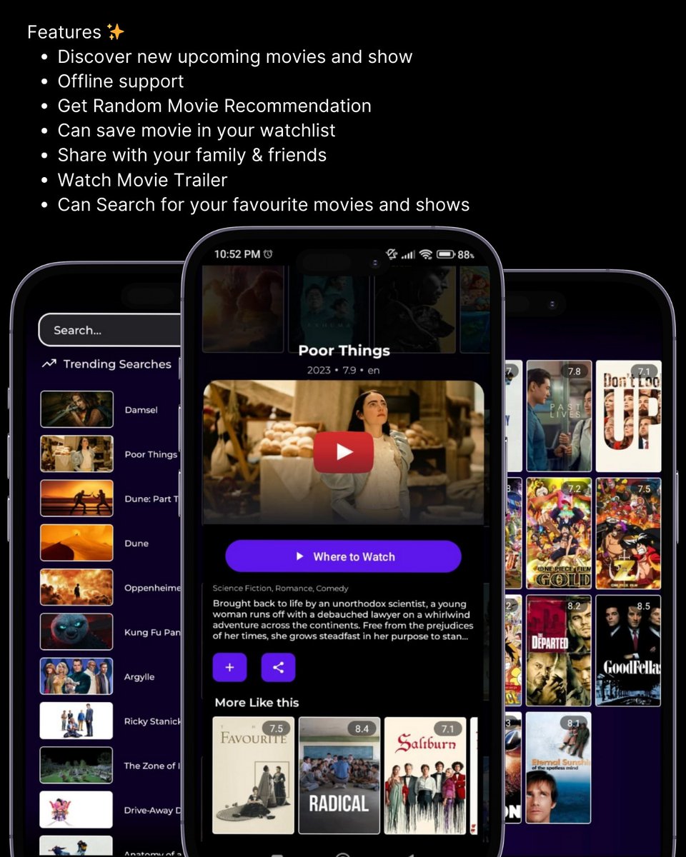 shalenmathew's tweet image. Sharing projects from #100DaysOfCodeAndDesign
Just a simple movie app using the TMDB API 🙃
Hope it helps people getting into Android dev!
Github-github.com/shalenMathew/M…
#buildinpublic #kotlin #androiddev #java #developers #JetpackCompose #letsconnect