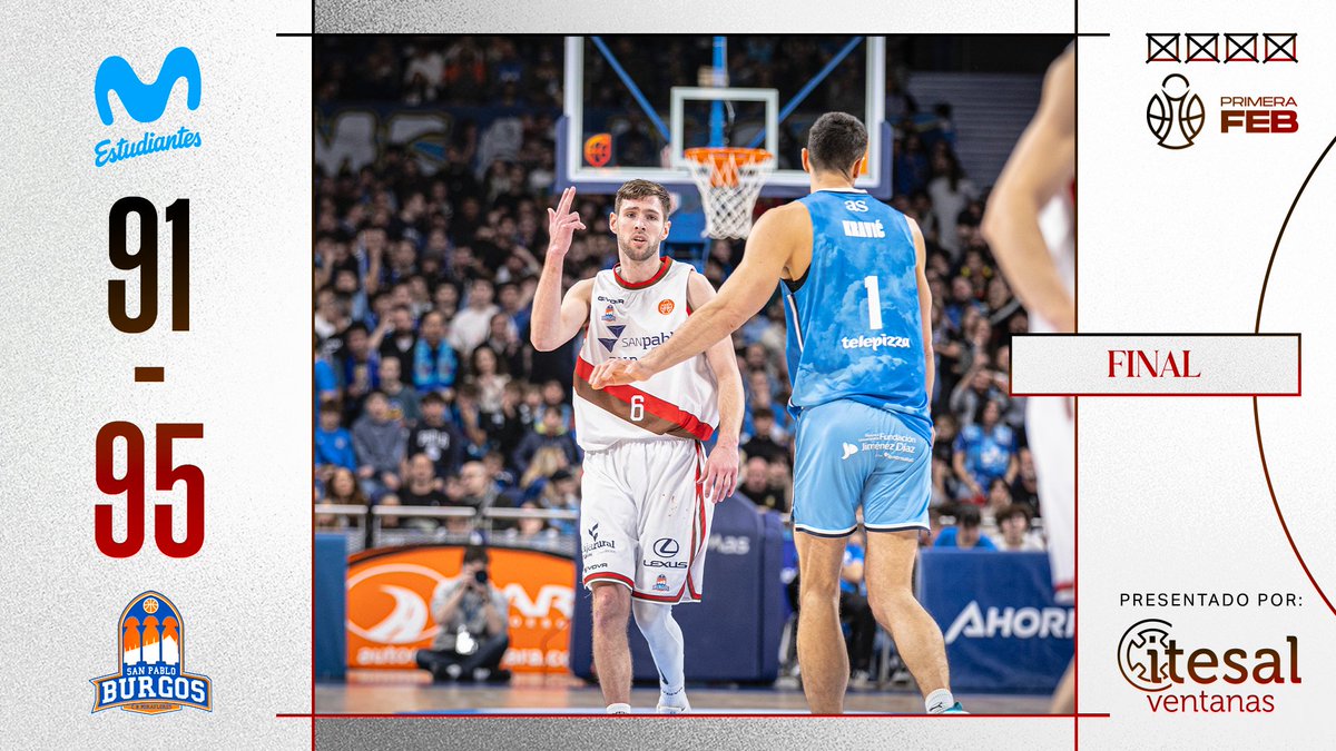 SanPabloBurgos's tweet photo. 𝗙𝗜𝗡𝗔𝗟 ‼️ 

Asalto al liderato en Madrid ¡VAMOS!  🔥 

#AMuerteContigo 💙 https://t.co/U1y21ZKSG6
