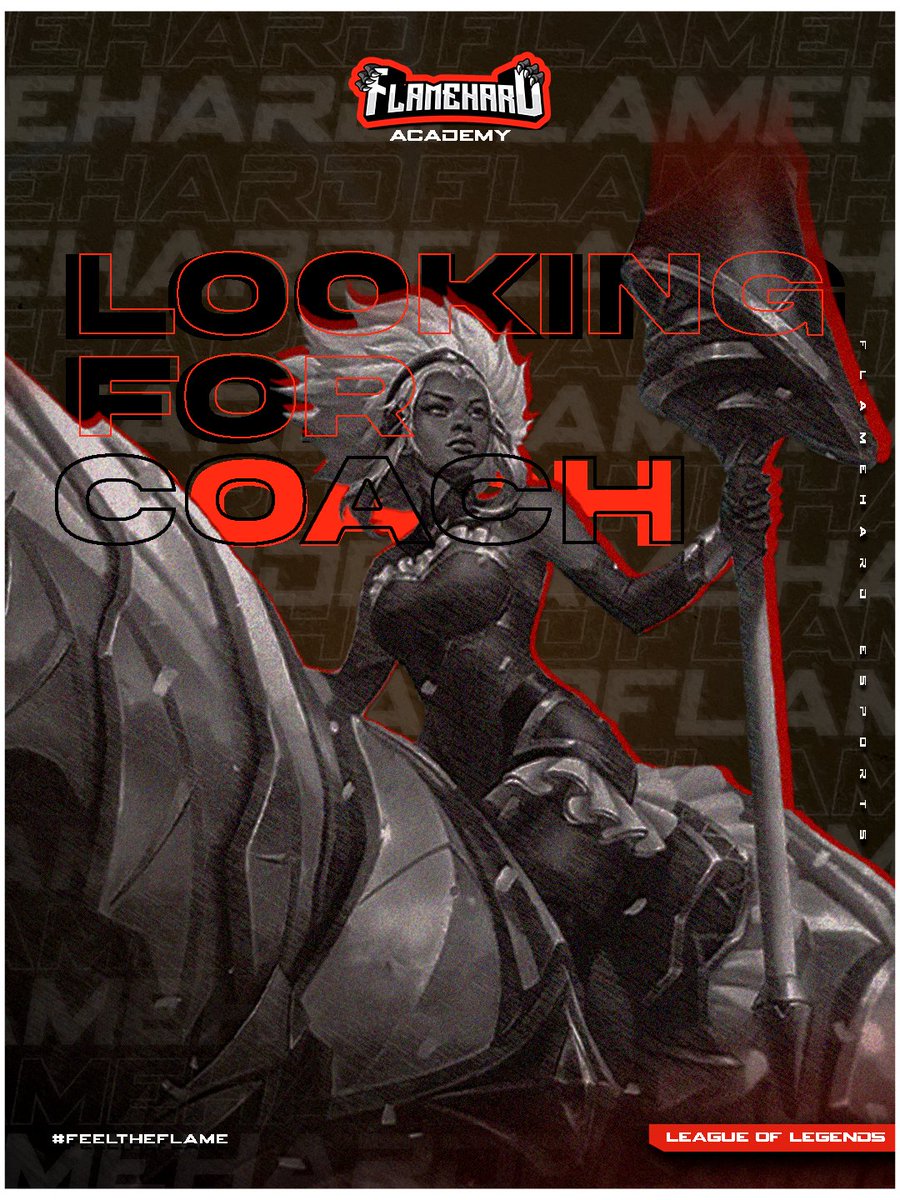 🚨 𝗔𝗧𝗧𝗘𝗡𝗧𝗜𝗢𝗡  🚨

✅ If you have a strong understanding of League of Legends, leadership skills, and a desire to help players reach their potential, we want to hear from you! 

✍️ Fill our form or DM us if you're interested! ⤵️ 

#FeelTheFlame #HardWin