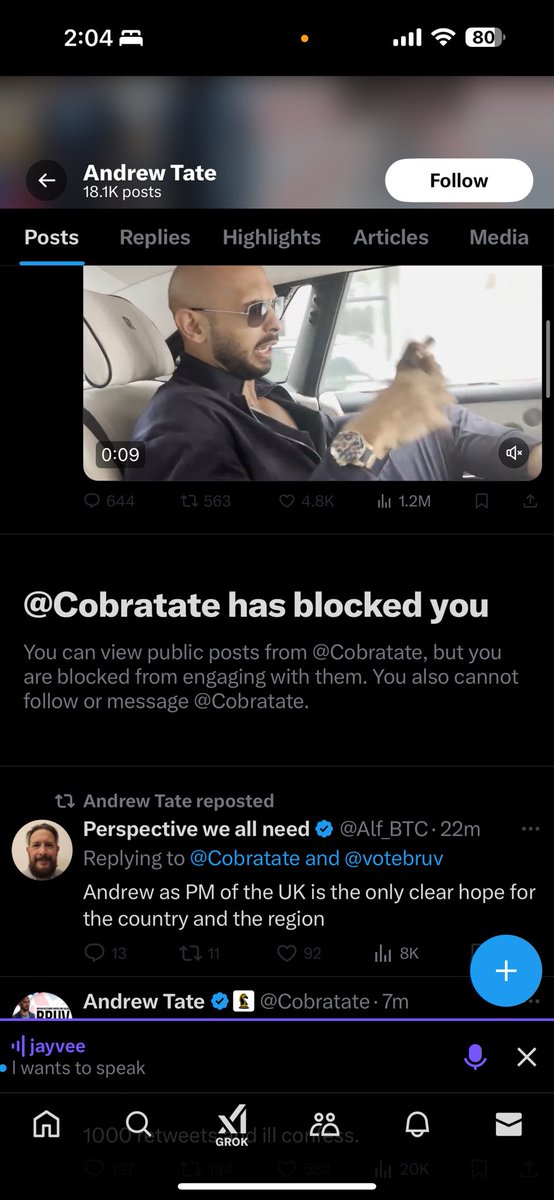 aOIQMMM's tweet image. Blocked by Tate 🤣

Not surprised.