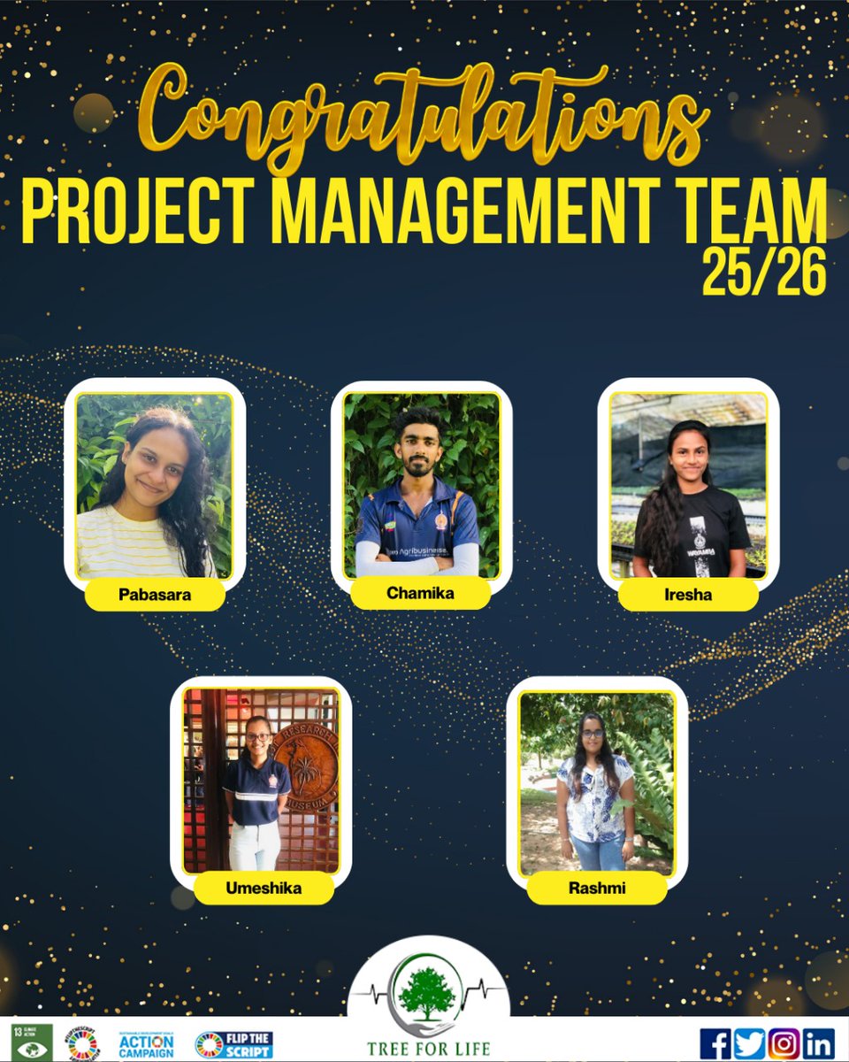 Treeforlifefapm's tweet photo. A heartfelt congratulations to our newly appointed Sub-Committee Members at TREE FOR LIFE - Wayamba University of Sri Lanka! π Your passion, vision, and leadership are the foundation for a future full of growth and change. π±π
#TreeForLifeWayamba #SubCommitees #WUSL #Teamwork https://t.co/1K7gezeE7V