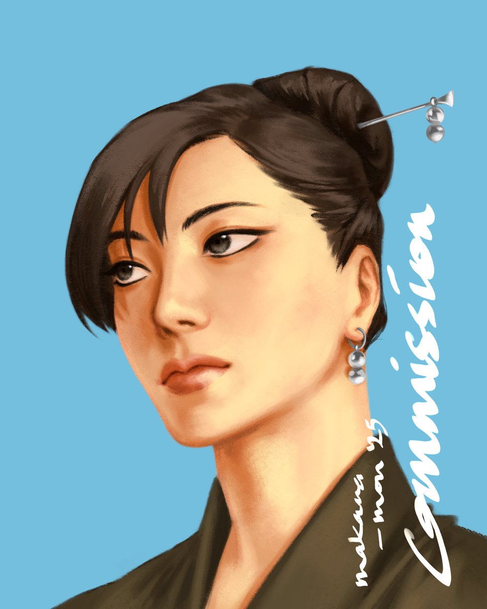 _makaramon's tweet photo. Portrait commissions for @/phlebasphoenician on tumblr https://t.co/x06NEQaBZw