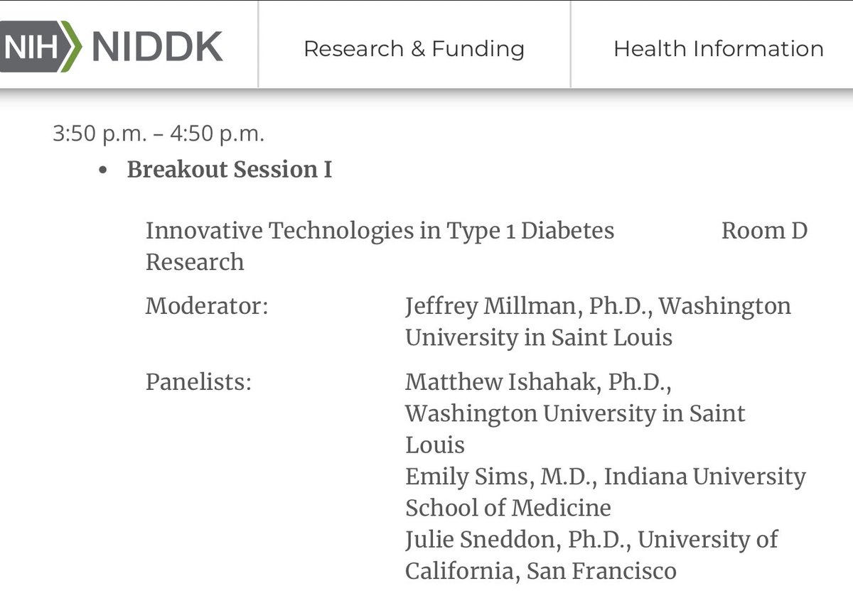 Matthew Ishahak (@mattishahak) on Twitter photo Looking forward to participating in this panel with <a href="/JulieBSneddon/">Julie B. Sneddon</a>, <a href="/_emilymorgan5/">Emily Sims</a>, and led by <a href="/JeffreyRMillman/">Jeffrey Millman</a> at the upcoming <a href="/HIRN_CC/">HIRN</a> symposium. Swing by if you want to learn about the latest technological advancements to diagnosis and study T1D! Looking forward to participating in this panel with <a href="/JulieBSneddon/">Julie B. Sneddon</a>, <a href="/_emilymorgan5/">Emily Sims</a>, and led by <a href="/JeffreyRMillman/">Jeffrey Millman</a> at the upcoming <a href="/HIRN_CC/">HIRN</a> symposium. Swing by if you want to learn about the latest technological advancements to diagnosis and study T1D!