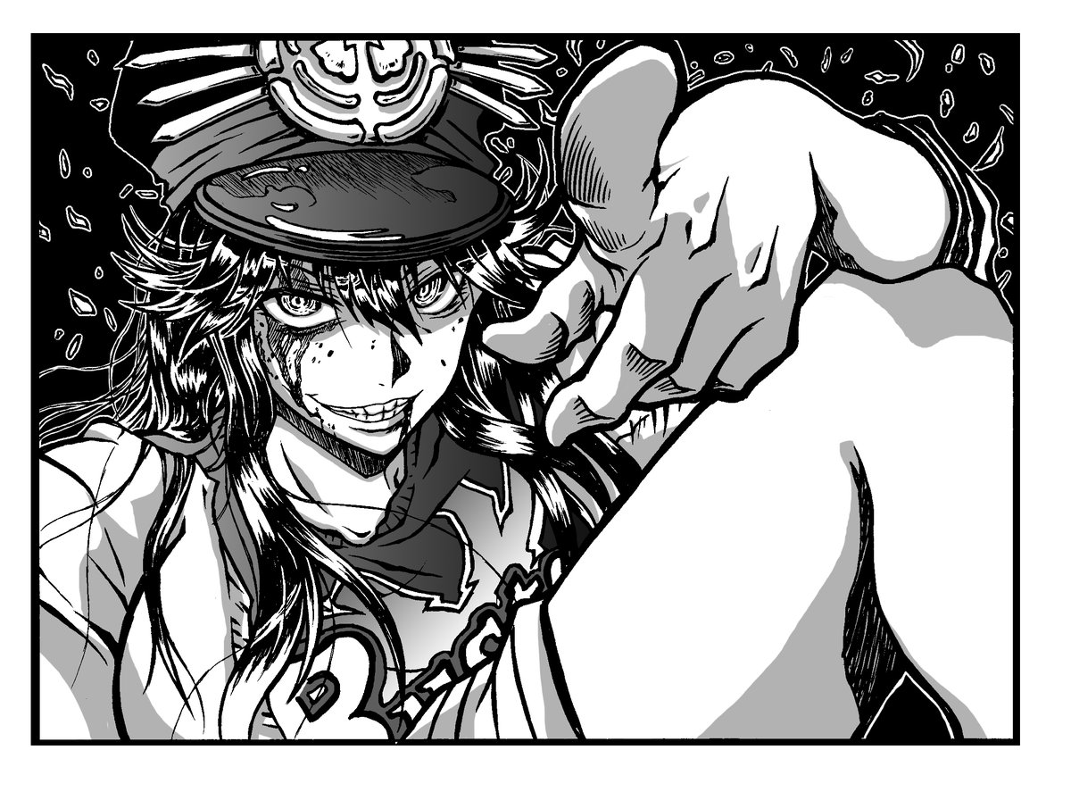いつかイラスト化してみたいと思っておりましたぎぎぎ…!
造形、目つき、指……たまりません…! 