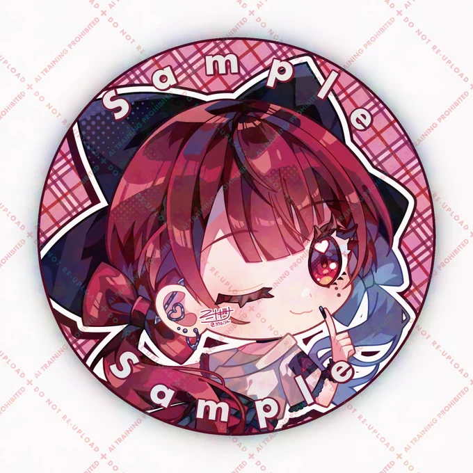 【 𝗪𝗼𝗿𝗸𝘀 】 8歳。様 ( #fsq_831 ) 缶バッジグッズのSDイラストを制作しました!