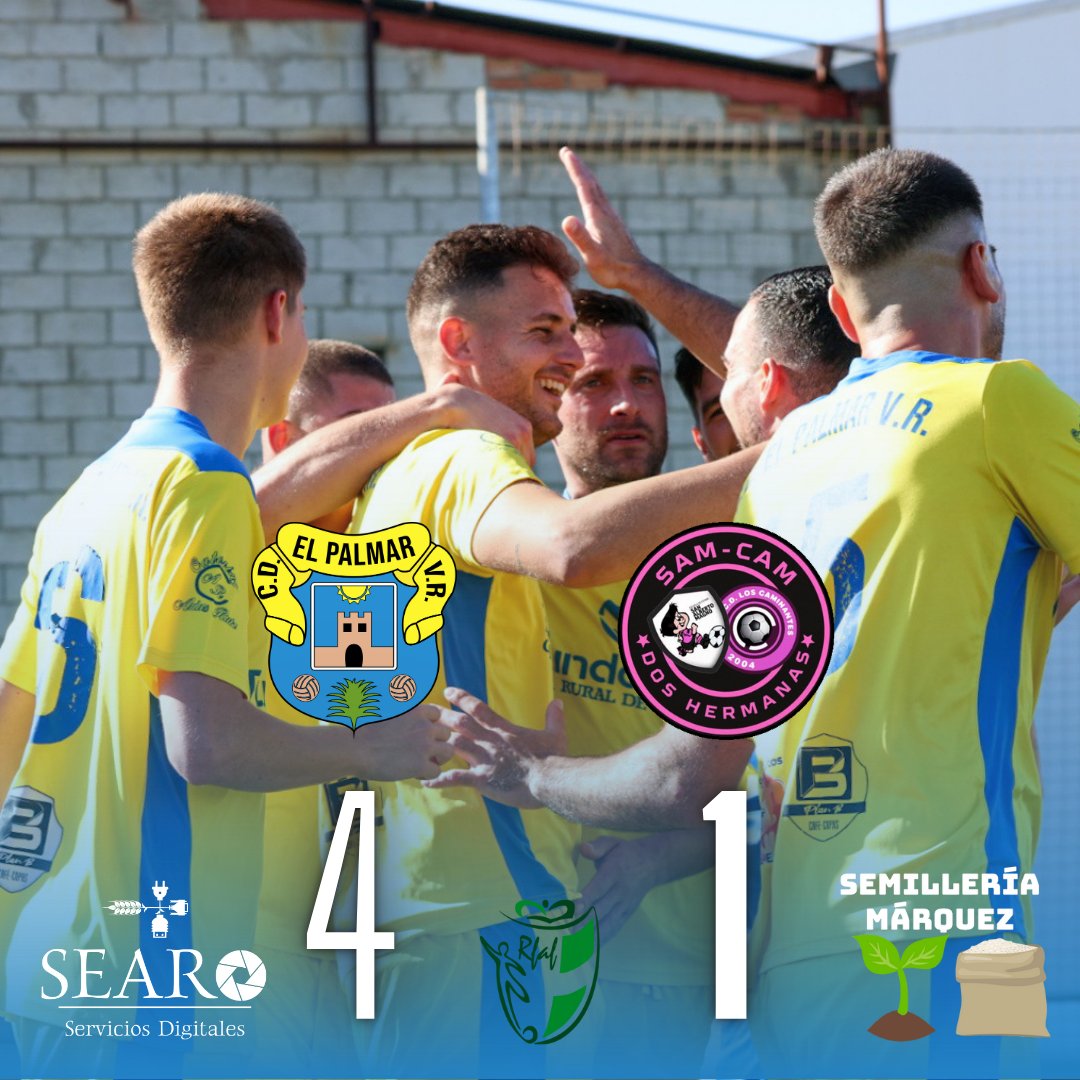 ⏱ 90’ • CD El Palmar VR • SAM-CAM Dos Hermanas 4️⃣ - 1️⃣

⚽ Goles de <a href="/samu_tonono/">Samu Tonono </a>, X2 <a href="/romerobl4/">Manuel Romero blesa</a> y <a href="/titiromero27/">✨◀TITI ROMERO ▶✨</a>

🔚 FINAL DEL PARTIDO