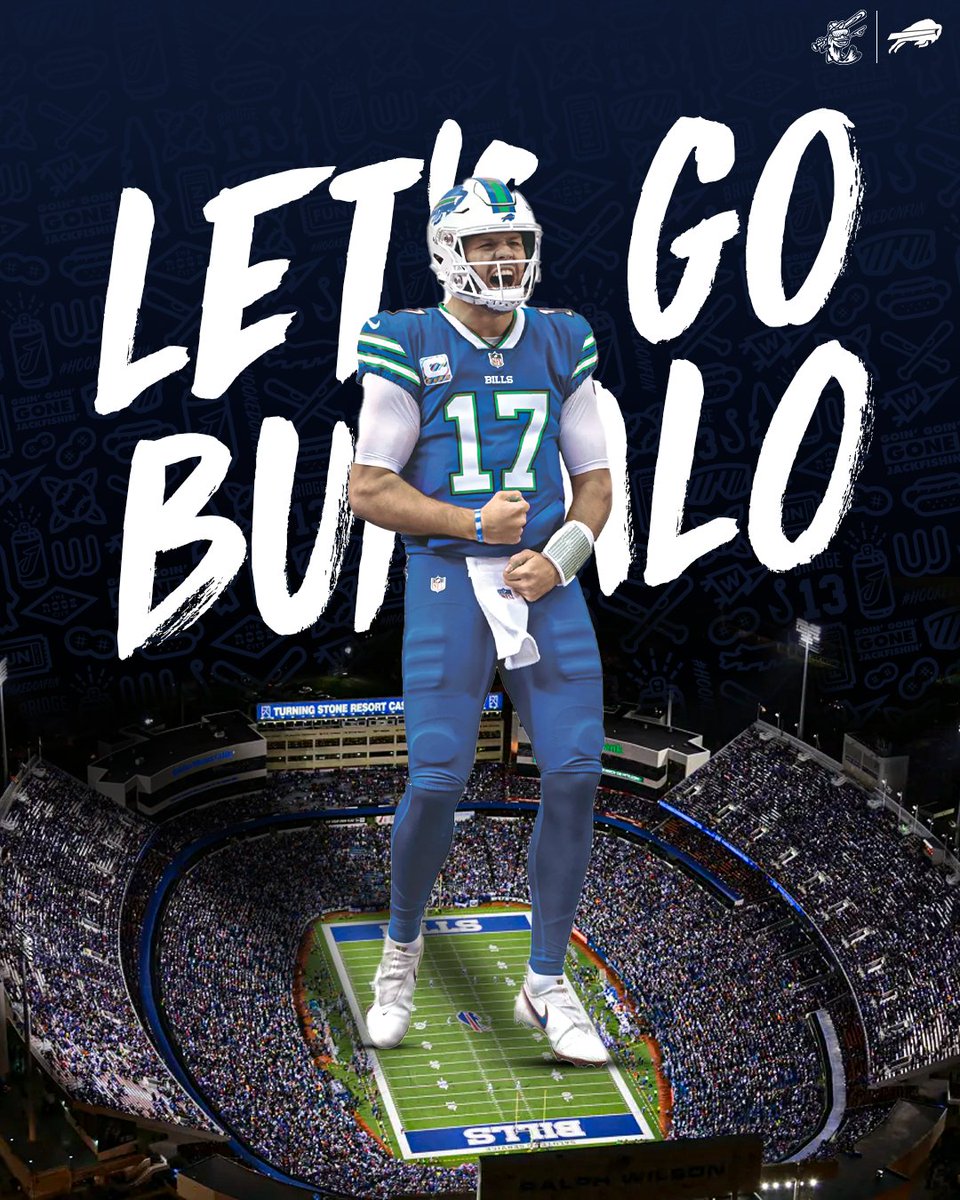 #BillsMafia potential GIVEAWAY during the #Bills Playoffs

✅ Josh Allen TD
✅ Bills Win

If this "Jackfish Parlay" hits, everyone who
1⃣ Likes &amp; Follows the Fish
2⃣ Re-tweets this post
3⃣Comments favorite uniform of all time

...will be entered to win a CUSTOM Jackfish JERSEY