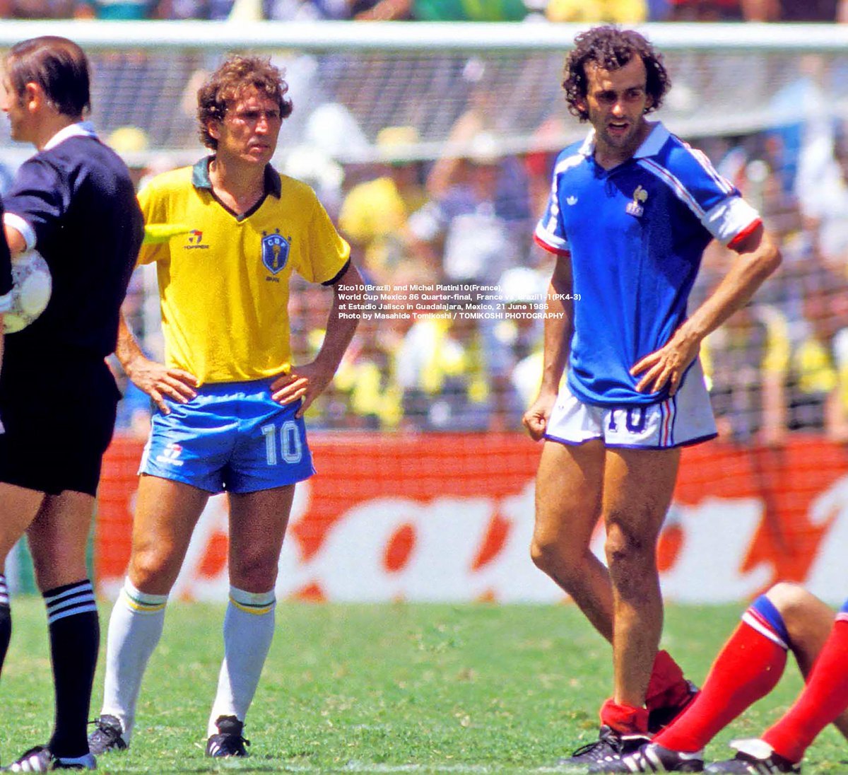 Zico 10(Brazil) and Michel Platini 10(France), World Cup Mexico 86