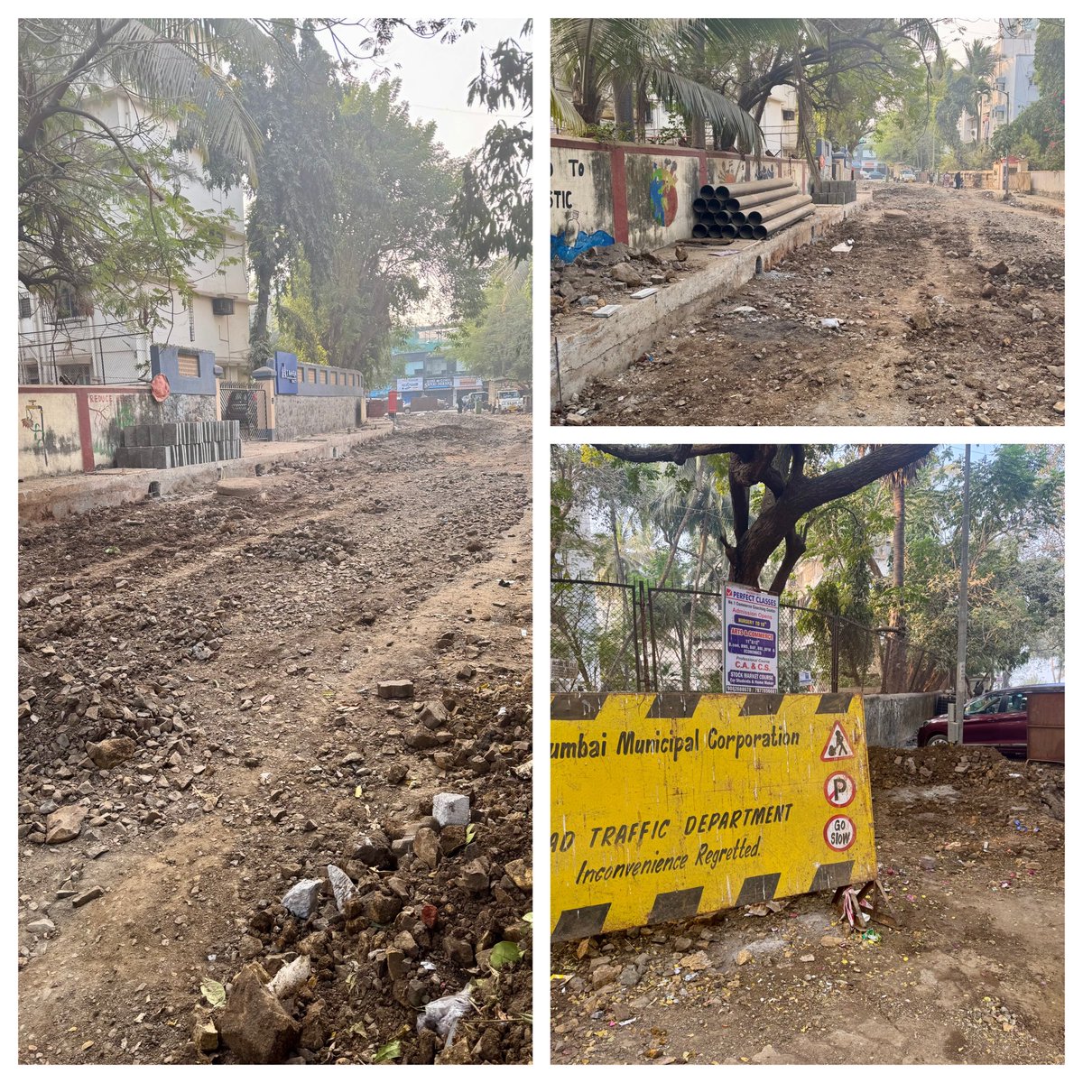 BanerjeeRasika's tweet photo. Bandra air is poisonous with combined efforts of BMC + builders. over 50%roads in bandra/khar dug, slow pace of work.  200+ buildings in bandra/khar in redevelopment. Tax payers gift is dust + cement particles in air @mybmc @ShelarAshish @mybmcWardHW @Dev_Fadnavis @Asifbhamlaa https://t.co/zPtGyGbyC6