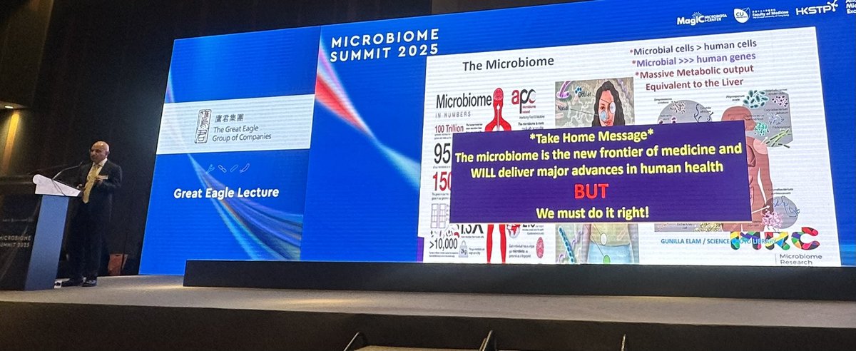 Siew_C_Ng's tweet image. Excellent insights “Great Eagle Lecture” by @emadelomar at our Microbiome Summit  in HK attended by &amp;gt;250 high school students learning about #microbiome @CUHKMedicine @magic_limited