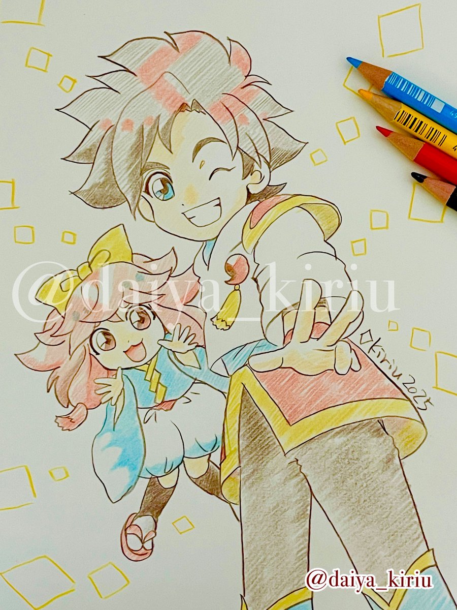 「ワタル新シリーズおめでとう! 嬉しくて描いてしまったファンアート 来週も楽しみで」|霧生橙矢♦︎のイラスト