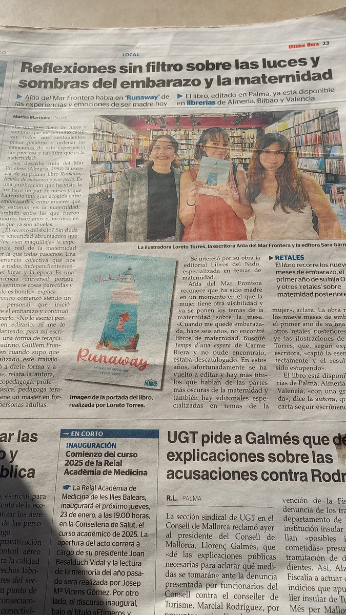 librosdelnido's tweet photo. Hoy en @UHmallorca , entrevista a nuestra autora, Aïda del Mar Frontera: https://t.co/oJoJFzxd83 https://t.co/KGvS6uUqc3