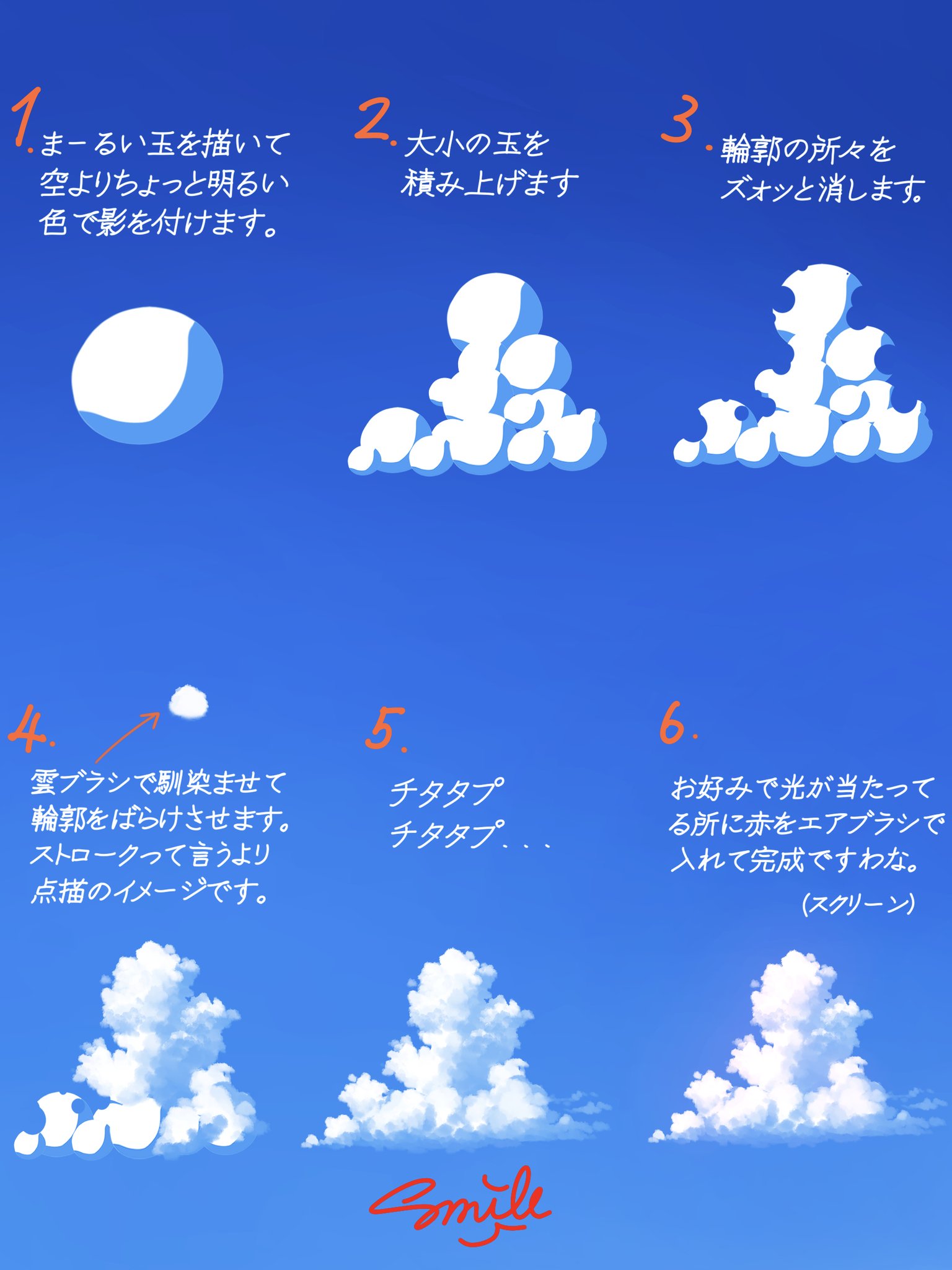 入道雲 描き 方