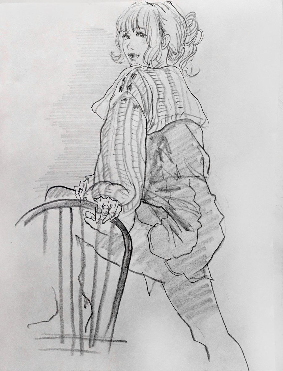 honeybonesmaeda's tweet photo. すごい色白でプラチナブロンドヘアーの女の子。#dessin #drawing #croquis #figuredrawing #デッサン #クロッキー #sketch #pencildrawing #スケッチ #10min #sketching #鉛筆画 #costume #quicksketch #10分 #中野ファッションクロッキー #ファッションコーデ #プラチナブロンド https://t.co/3NTx4fW7Q2