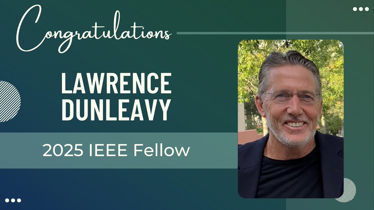 USFResearch's tweet image. Congratulations to USF College of Engineering Professor Lawrence (Larry) Dunleavy for his election as Fellow of IEEE—one of the world’s most prestigious technological societies. ow.ly/a6MP50UEB77   #USFEngineering #IEEEFellow 👏👏 @engineeringusf @IEEEorg