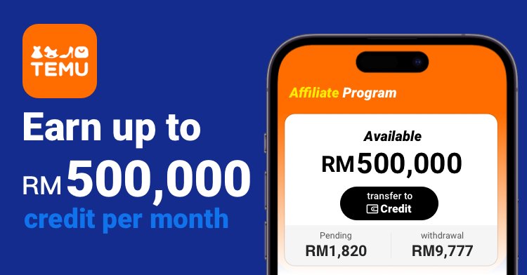 nrafifaa's tweet photo. Click the link https://t.co/5TA4SKhTZ2 to join ⭐️Temu Affiliate Program⭐️! Up to 💰RM500,000 per month is waiting for you~! https://t.co/TRdn9XHayx