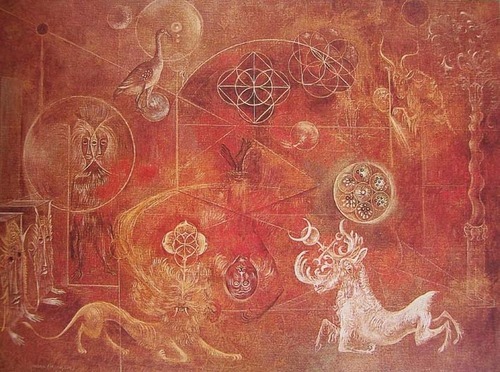 Leonora Carrington (@lcarrington_art) on Twitter photo The Burning of Giordano Bruno The Burning of Giordano Bruno