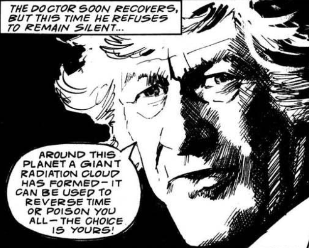 DWUDatabase's tweet photo. Now this ending was just bad. The radiation cloud from the nuclear missile is in the atmosphere which means that they can just reverse time. The story never happened and everyone lives happily ever after #DoctorWho #IsAnyoneThere https://t.co/vb4Kp7F90r