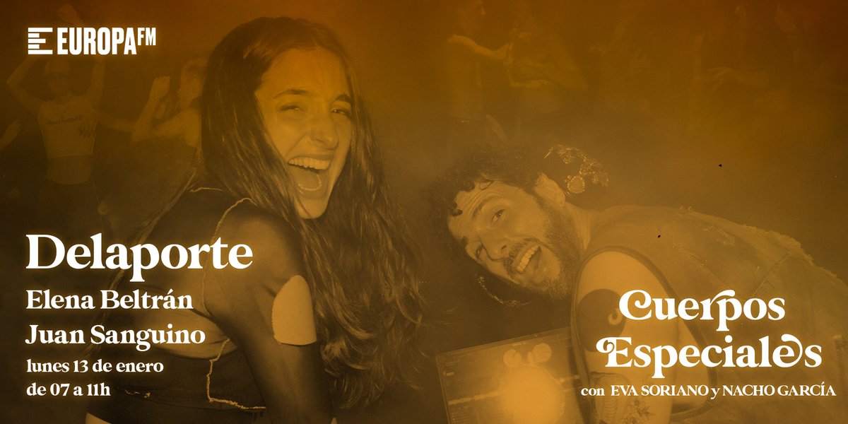 Mañana tendremos con nosotros para presentarnos su nuevo disco 'Dejarme caer' a nuestros amigos de <a href="/Delaportemusic/">Delaporte</a>!

Además, <a href="/elenabeltran__/">Elena</a> nos traerá un top 5 predicciones en obras clásicas y <a href="/juanlsanguino/">Juan Sanguino</a> nos transmitirá su inacabable sabiduría en cultura pop otro lunes más🥰