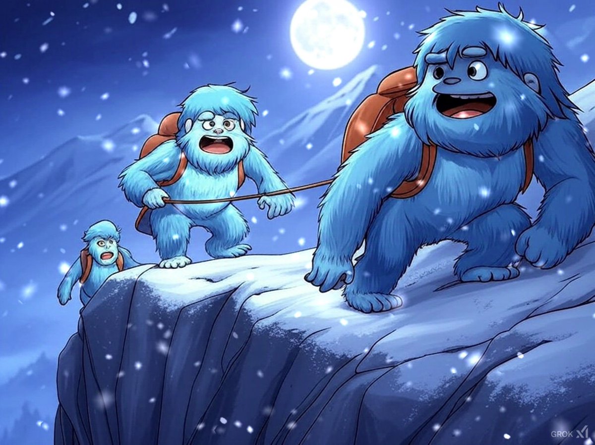 Roaring_Yeti's tweet photo. Joining $YETI is like climbing a mountain🧗

An epic adventure where we rise together.

The community by your side, lifting each other up every step of the way, this journey is unstoppable. 

And when we reach the peak? The view will be legendary. 🏔️💎

#YETI #ToTheTop @ctoyeti https://t.co/pWKA82gXyf