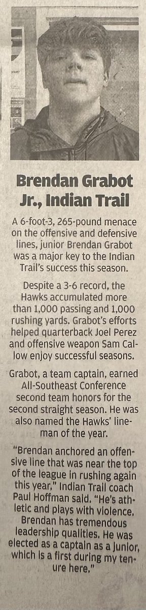 brendan_grabot's tweet photo. Grateful for the first team All County recognition for my work on the OL and DL this year! #menace @IThawksfootball 
@TeamNixRecruit @MJ_NFLDraft @mikeramczyk17 
@Fodrocy1156 @OLMafia https://t.co/iQxXxmZvwS