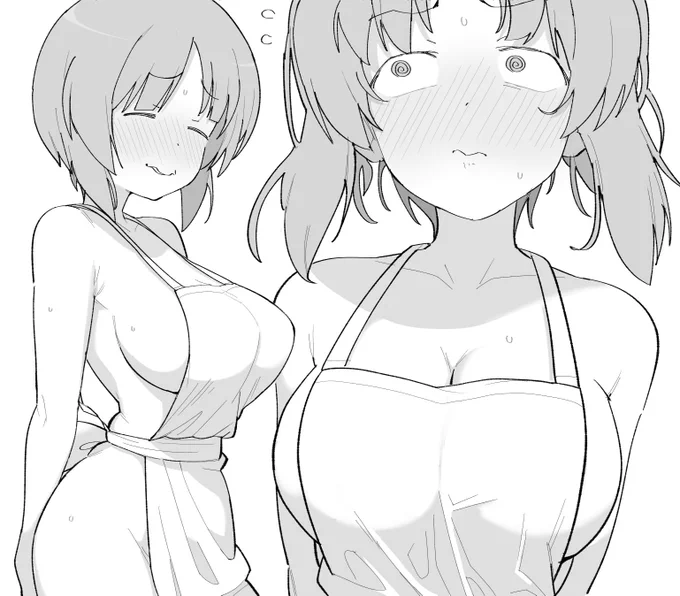 裸エプロンしてくれた(強制)みぽりん 