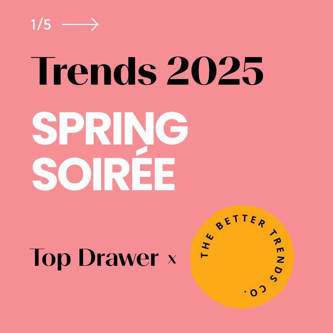 TopDrawerLondon's tweet photo. Bring the outdoors in with a Spring Soiree that's all about tablescaping brilliance. Join us at The Better Trends Co. feature on Monday 13 January at 13:30! Register for your badge here https://t.co/T7mwvpT79f

#TopDrawerLondon #DestinationDesign #RetailInnovation https://t.co/FuHA9LRNmc