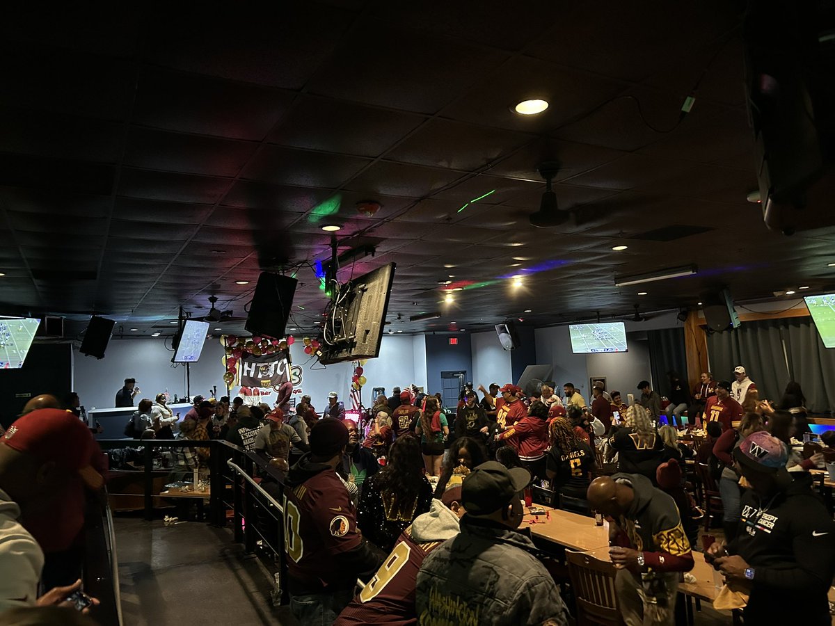 First ever <a href="/Commanders/">Washington Commanders</a> Rally with the <a href="/RallyCaptain/">Rally Captain</a> and a few hundred friends!  Let’s get that W today! Thanks for the pic Big SWAGGY <a href="/cbakerswaggy/">Chris Baker</a> ! #HTTR #RaiseHail