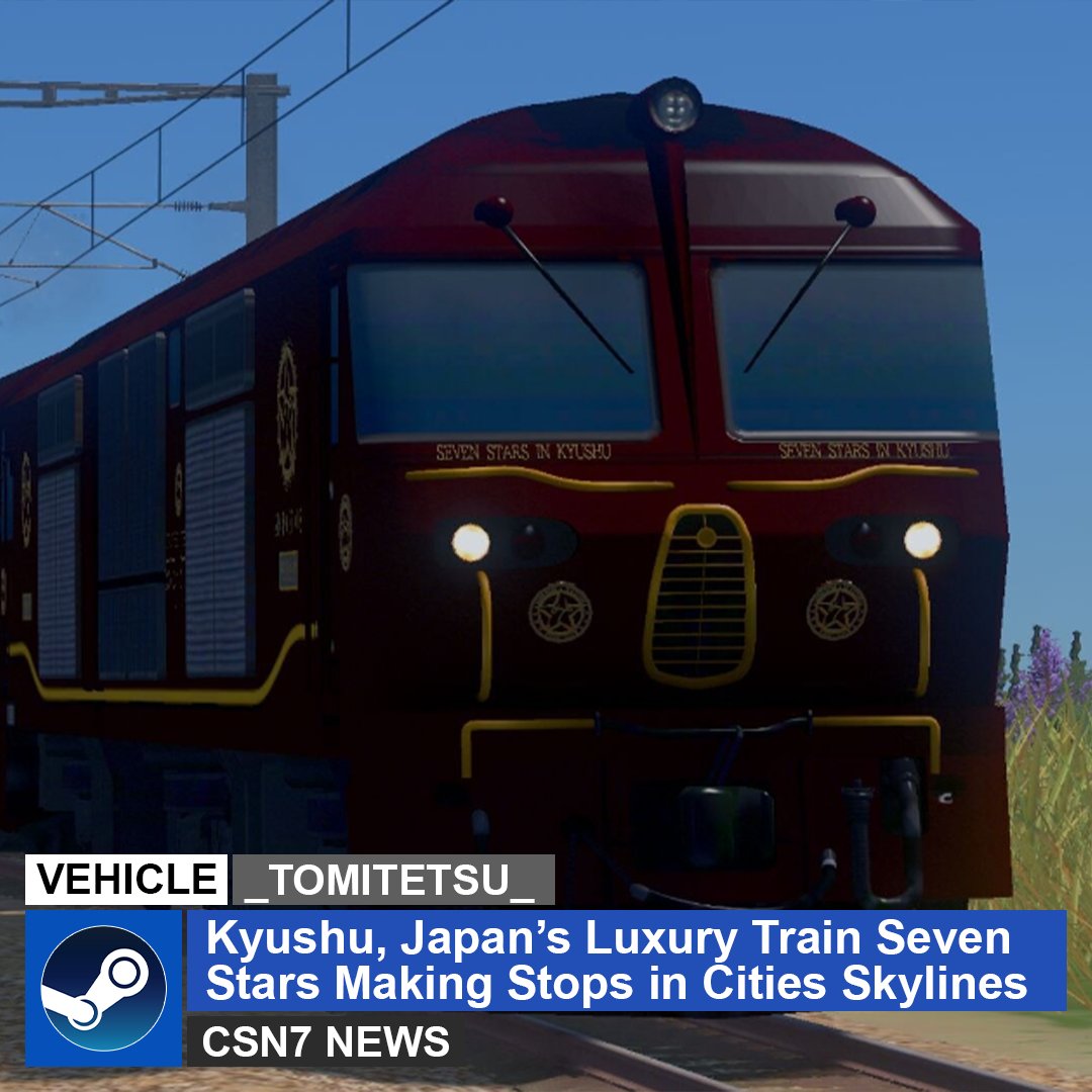 CSN__7's tweet image. Take a peek behind the curtain to see how the Seven Stars Luxury Train was made for #CitiesSkylines by @_Tomitetsu_ 
Asset: steamcommunity.com/sharedfiles/fi…
Blender Tutorial: youtu.be/Q5xNcg82dOw?si…