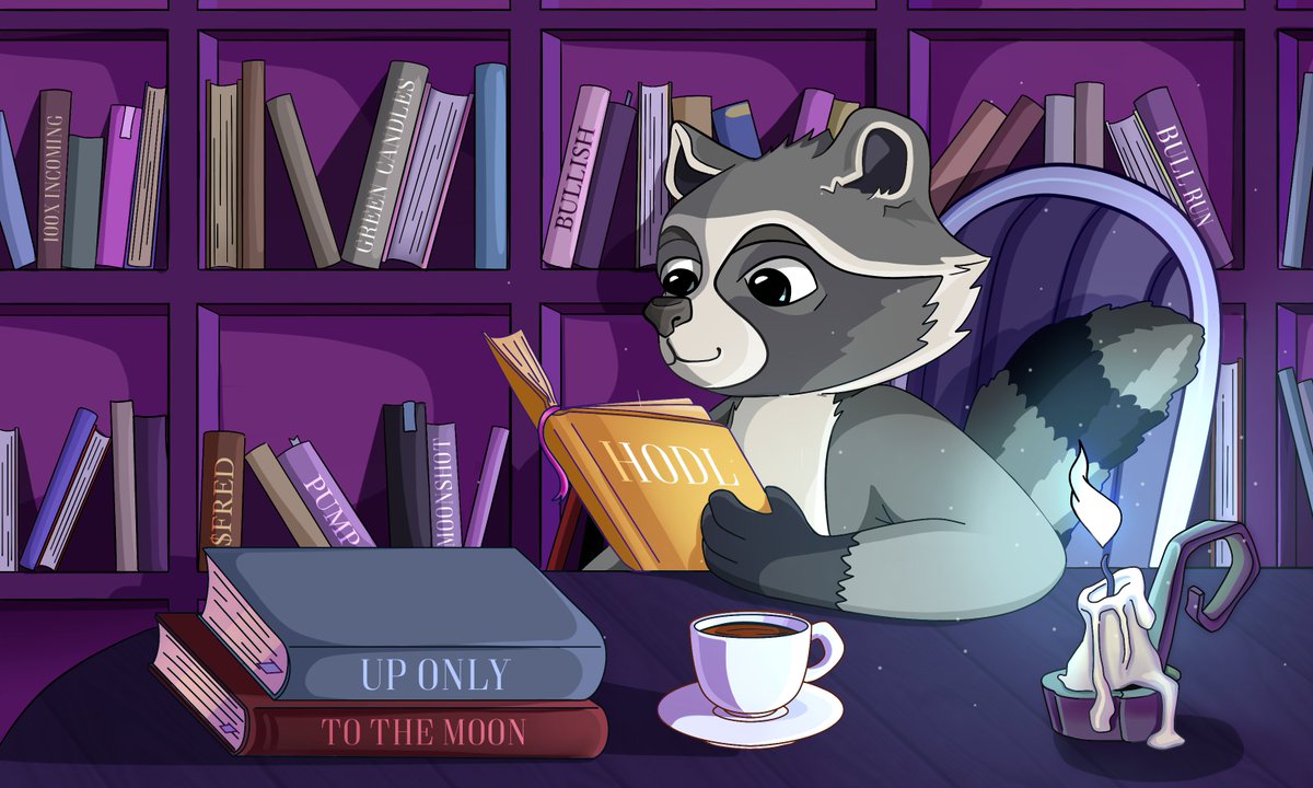 $fred studying the arts of having conviction 

🦝📖🦝📖