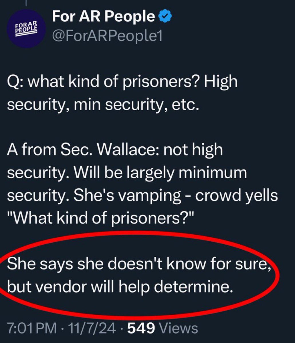 thetrueshelby's tweet photo. No one knows what kind of prisoners will be held in the NepoGov’s new prison 🤔 just sayin. 

What is Sarah hiding? https://t.co/6MuvyVh159