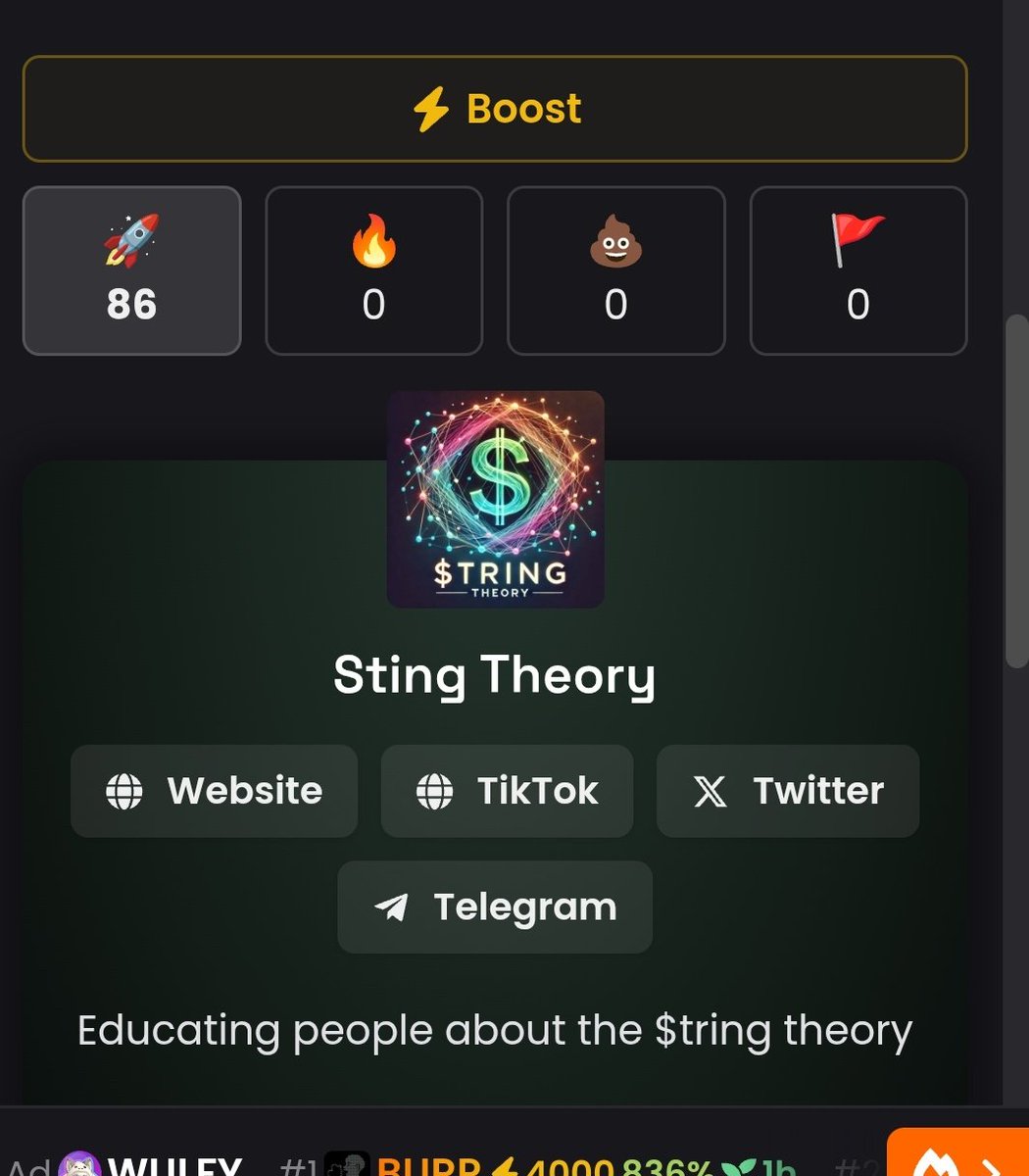 Jennyuth's tweet photo. @DOutlaw1980 @100xAltcoinGems All Rockets!! 

#string
@dexscreener how does that look? 😊🤗 https://t.co/sKUxDOG1rw